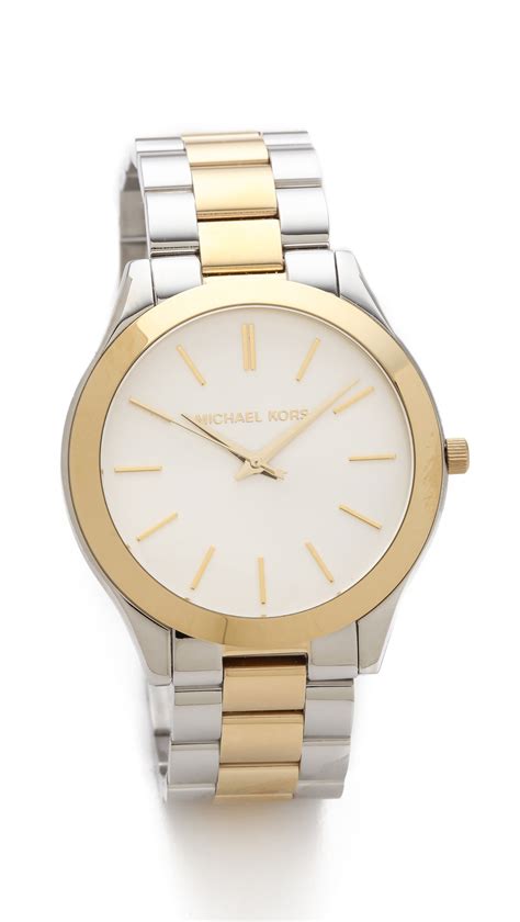 michael kors quartz silber gold|Michael Kors runway.